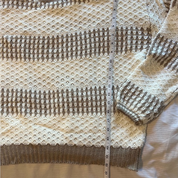 NWOT SHEIN SWEATER/JUMPER CREAM AND TAN - Picture 9 of 9